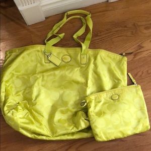 Coach fold-up overnight bag